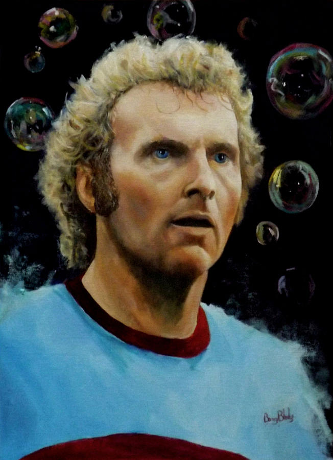 Bobby Moore Obe Painting by Barry BLAKE