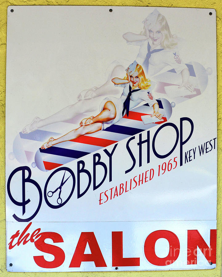 Bobby Shop sign Key West  Photograph by David Lee Thompson