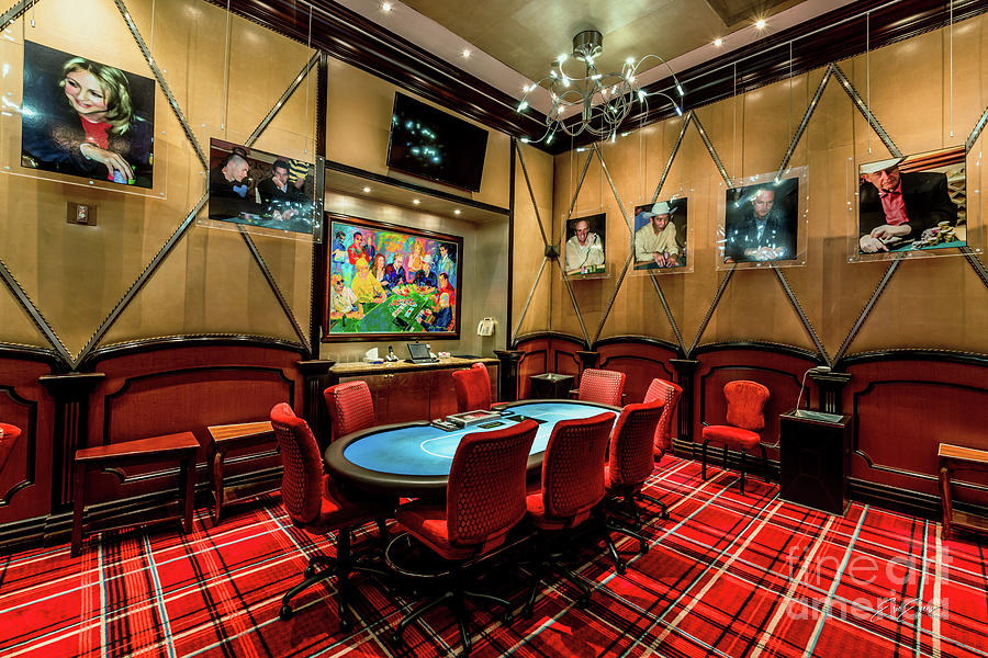 Bobbys Room Bellagio Hotel and Casino Poker Ultra Wide Angled Photograph by Aloha Art
