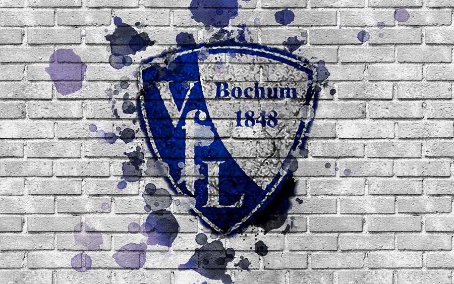 Bochum Fc Logo Bundesliga 2 German Football Team Vfl Bochum Asphalt ...