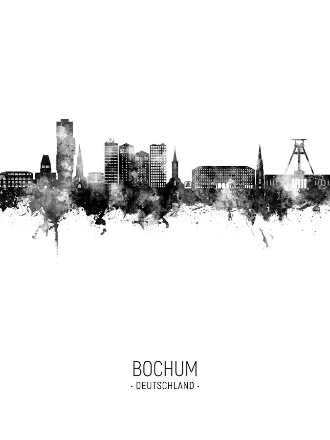 Bochum Germany Skyline #62 Digital Art by Michael Tompsett