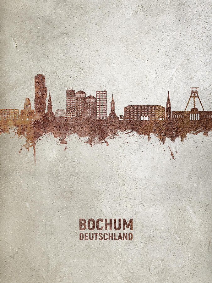 Bochum Germany Skyline #74 Digital Art by Michael Tompsett