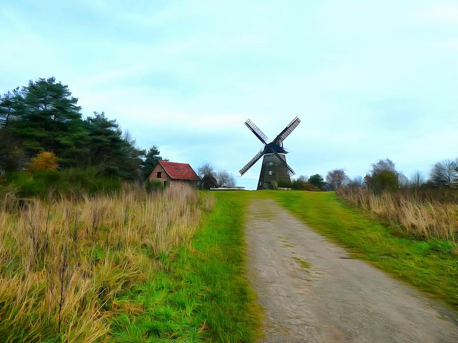 Bock windmill Pudagla Usedom Digital Art by Ralph Kaehne