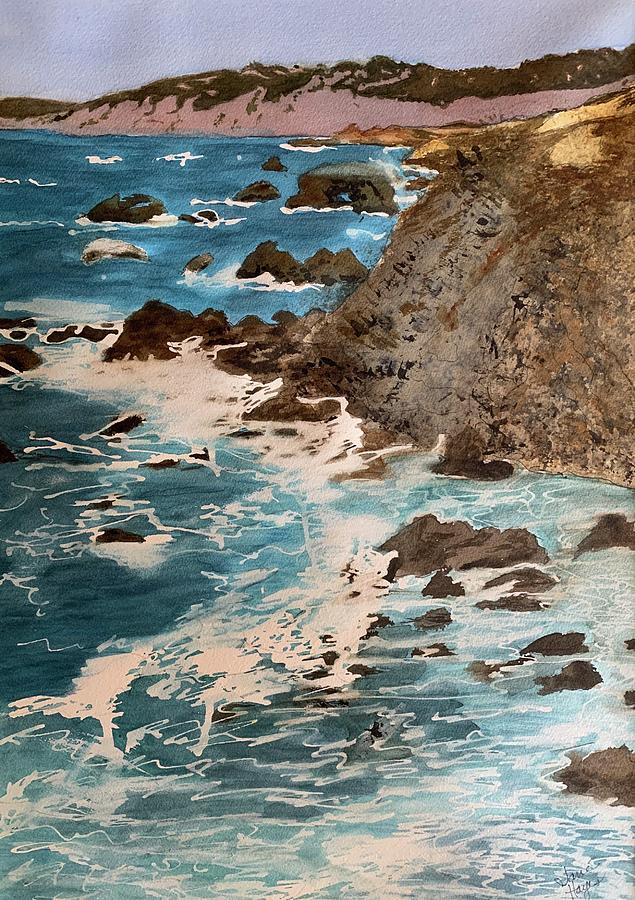 Bodega Bay Painting by Jane Hayes