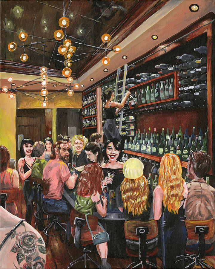 Bodega Happy Hour Painting by Scott Dewis