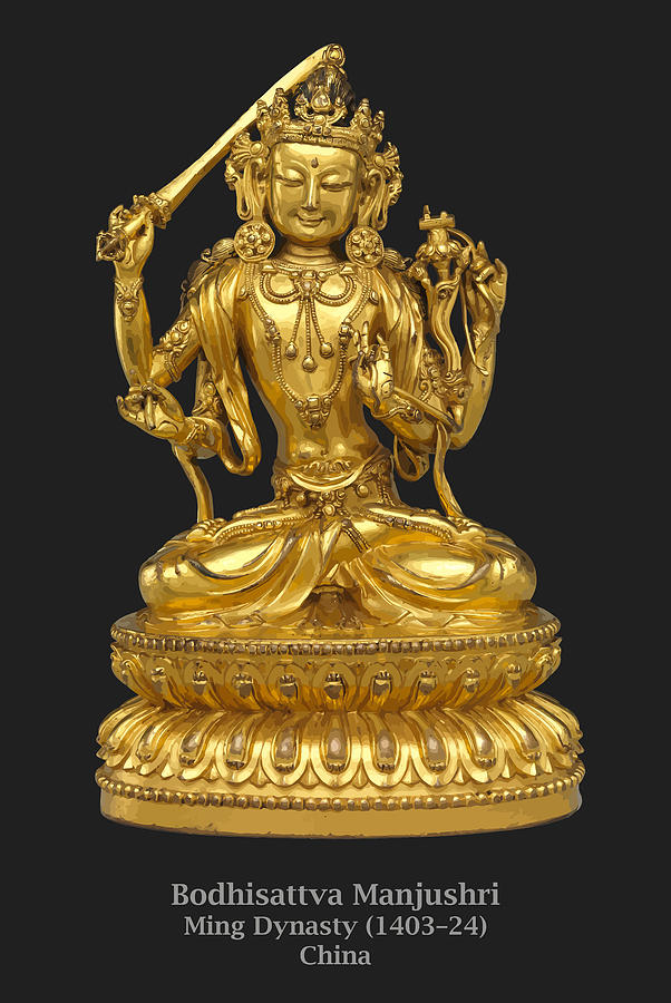 Bodhisattva Manjushri Statue - Ming Dynasty - China  Digital Art by Gary Whitton
