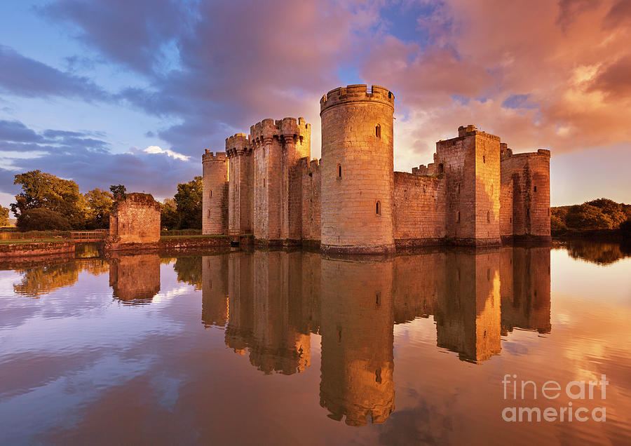 Bodiam Castle sunset, Sussex, England Photograph by Neale And Judith Clark