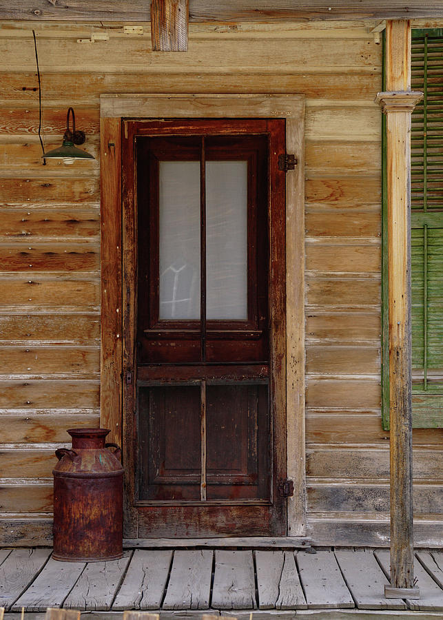 Bodie Door With Milk Can Photograph by Brett Harvey