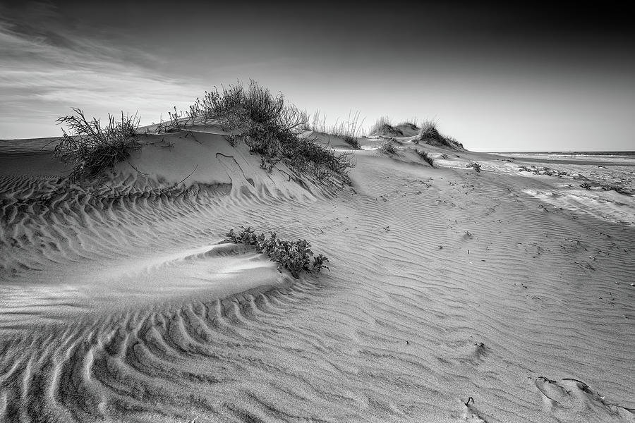 Black And White Photograph - Bodie Island Dunes Black and White by Rick Berk