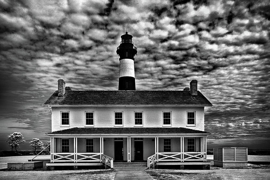 Bodie Island In Black And White Photograph