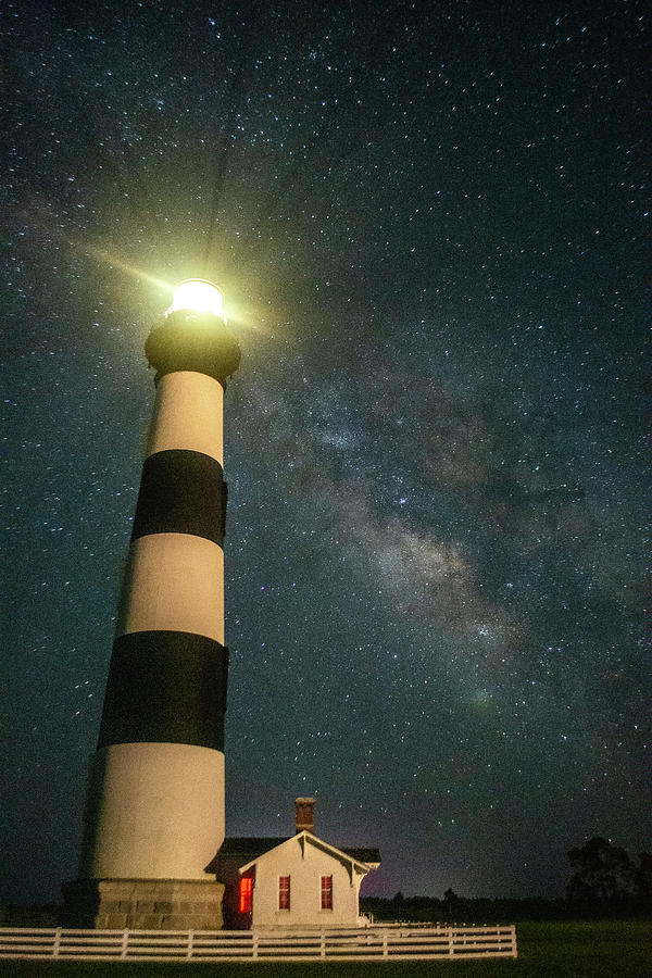 Bodie Island Lighthouse And The Milky Way Photograph