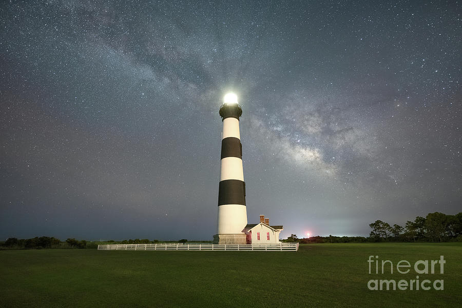 Bodie Island Lighthouse At Night Photograph