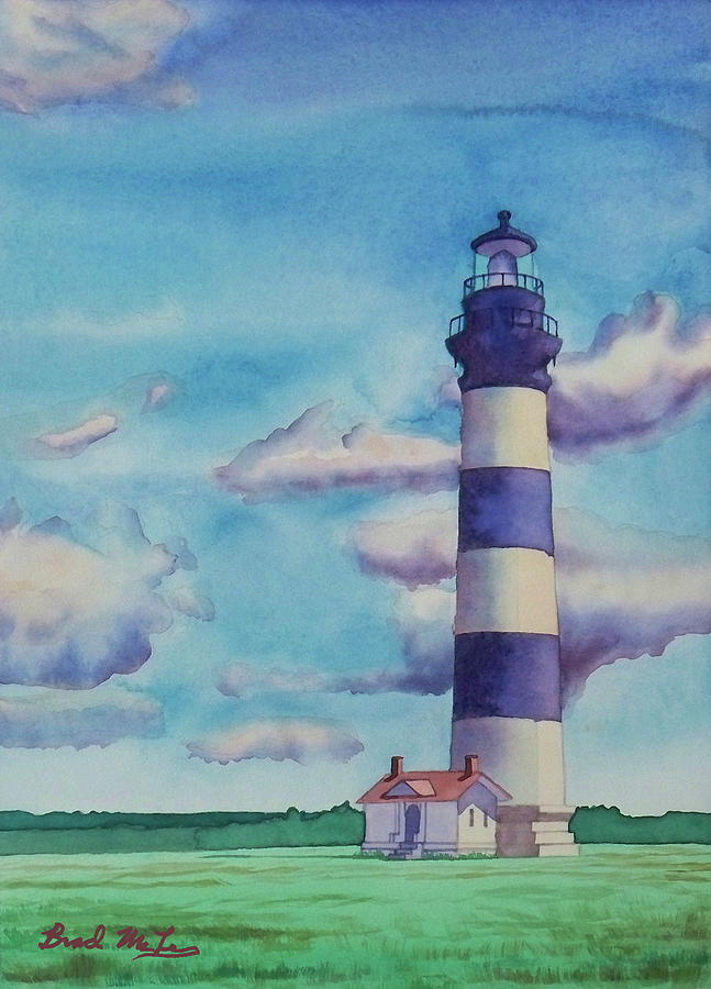 Landscape Painting - Bodie Island Lighthouse by Brad McLean