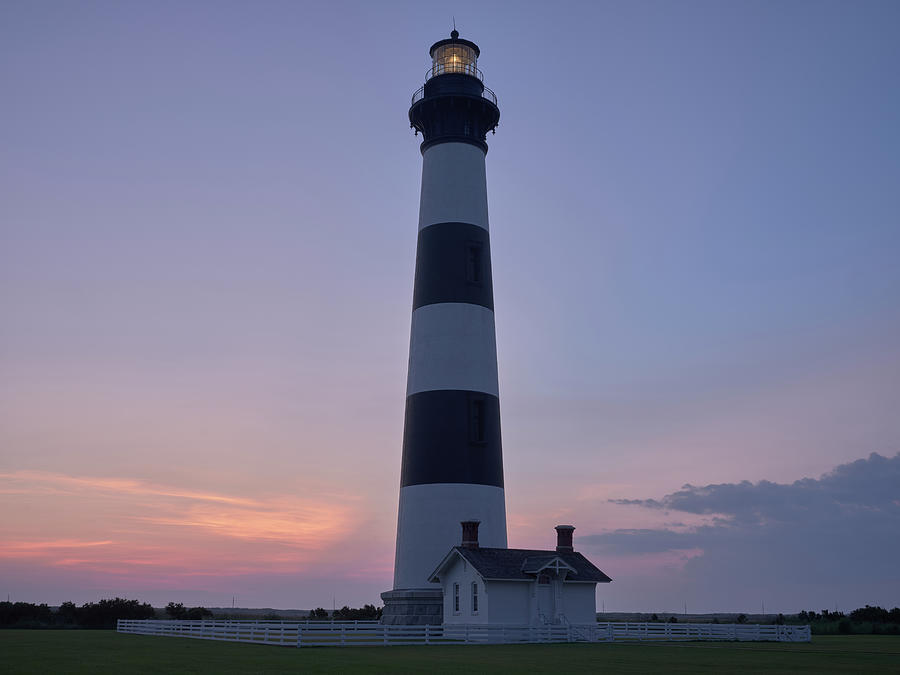 Bodie Island Lighthouse During Sunrise Photograph by Doug Ash