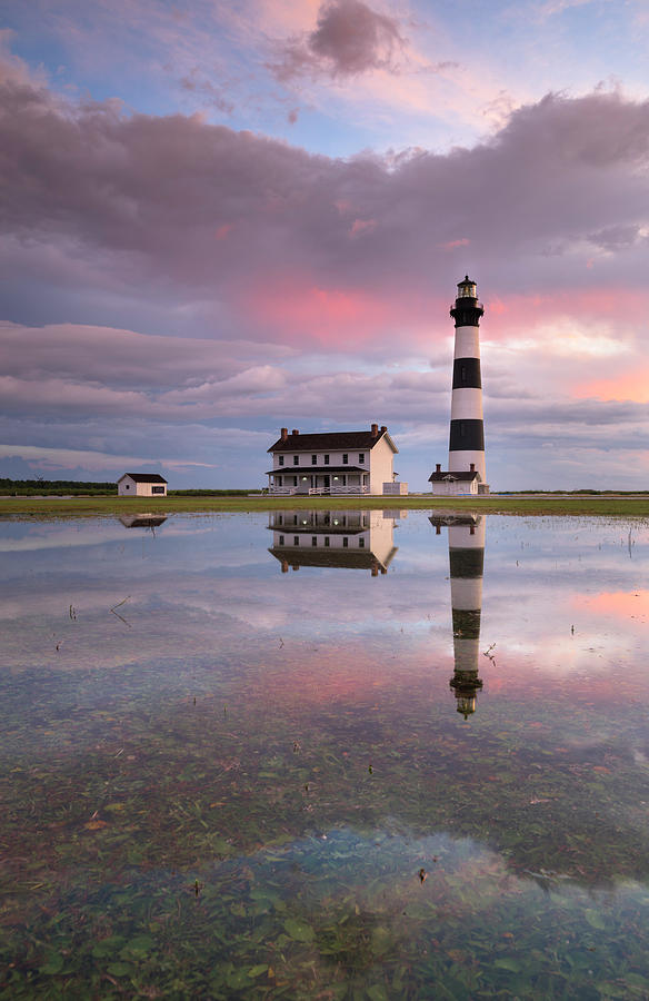 Lighthouse Photograph - Bodie Island Lighthouse North Carolina Dawn Reflections by Mark VanDyke