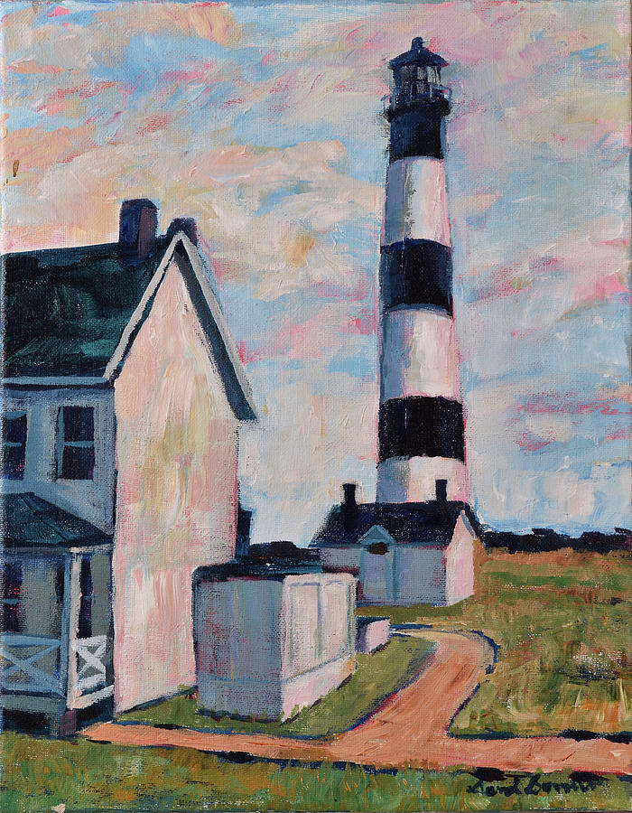 Bodie Lighthouse Series #1 Painting by David Dorrell