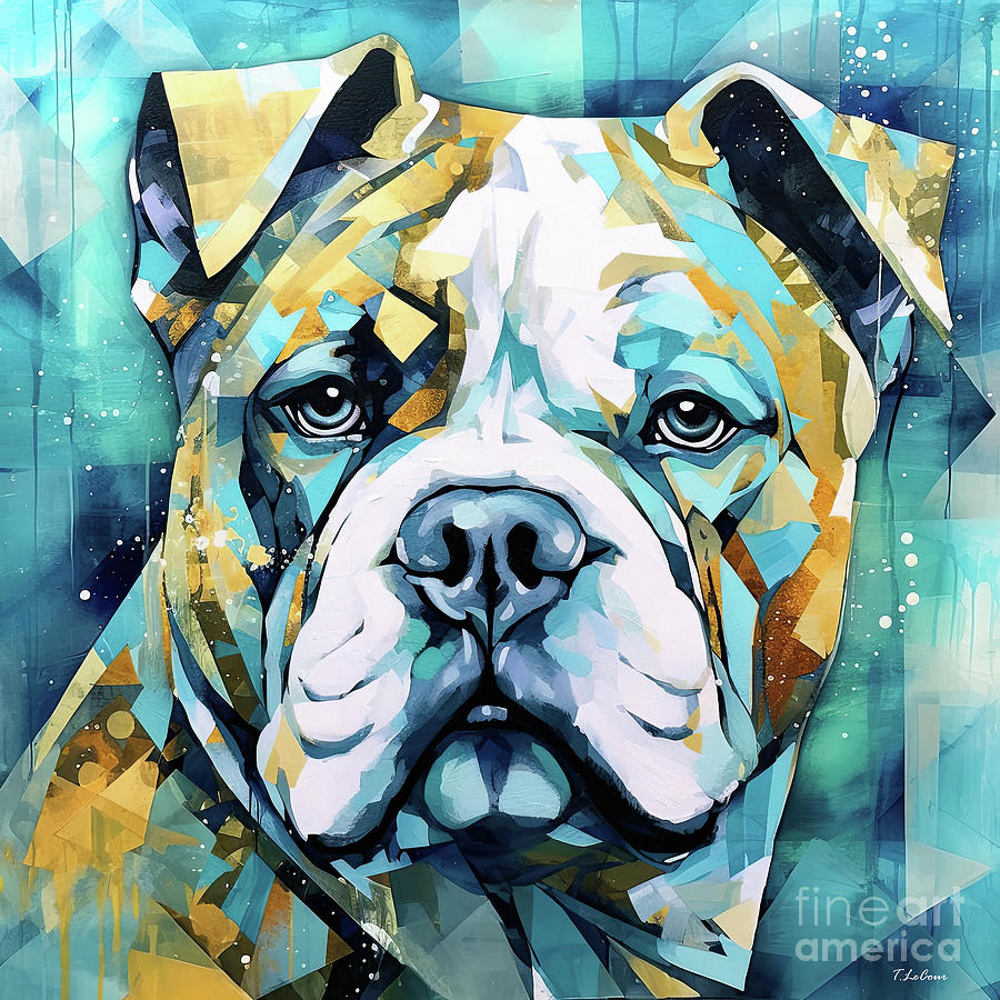Bodie The Bulldog Painting by Tina LeCour