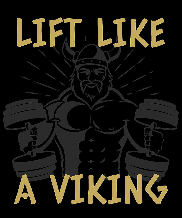 Bodybuilding Bodybuilder Workout Viking Vikings Painting by Gray David ...