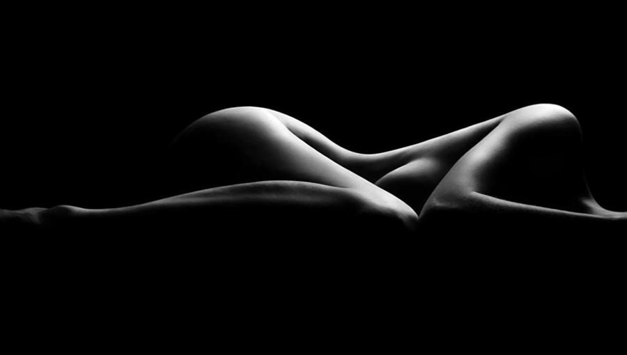 Black And White Photograph - Bodyscape Black and White by Marianna Mills