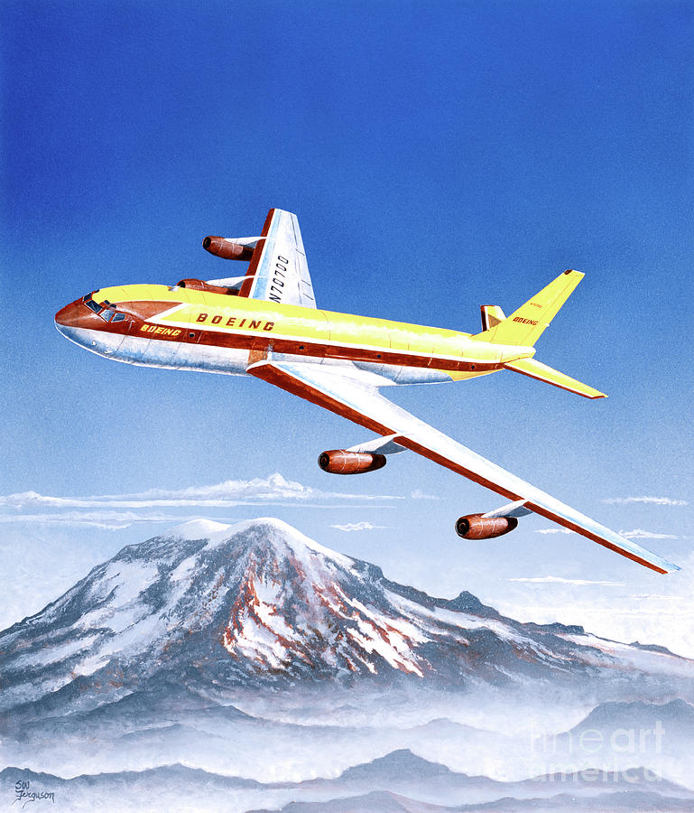 Boeing 367-80 Painting by Steve Ferguson