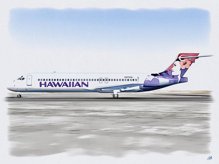 Boeing 717 Hawaiian Airlines Digital Art by Pete Hawk