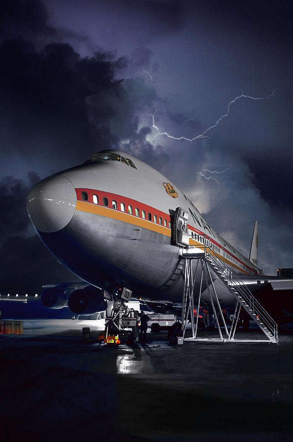 Boeing 747 Before the Storm Photograph by Erik Simonsen