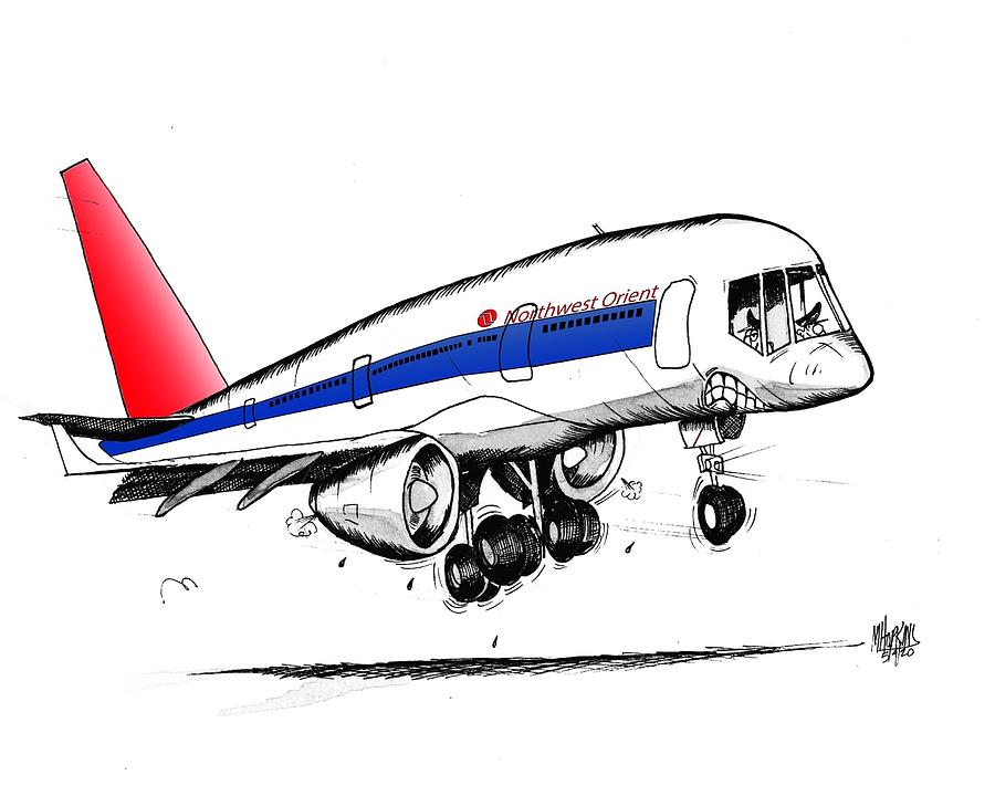 Boeing 757 Drawing by Michael Hopkins