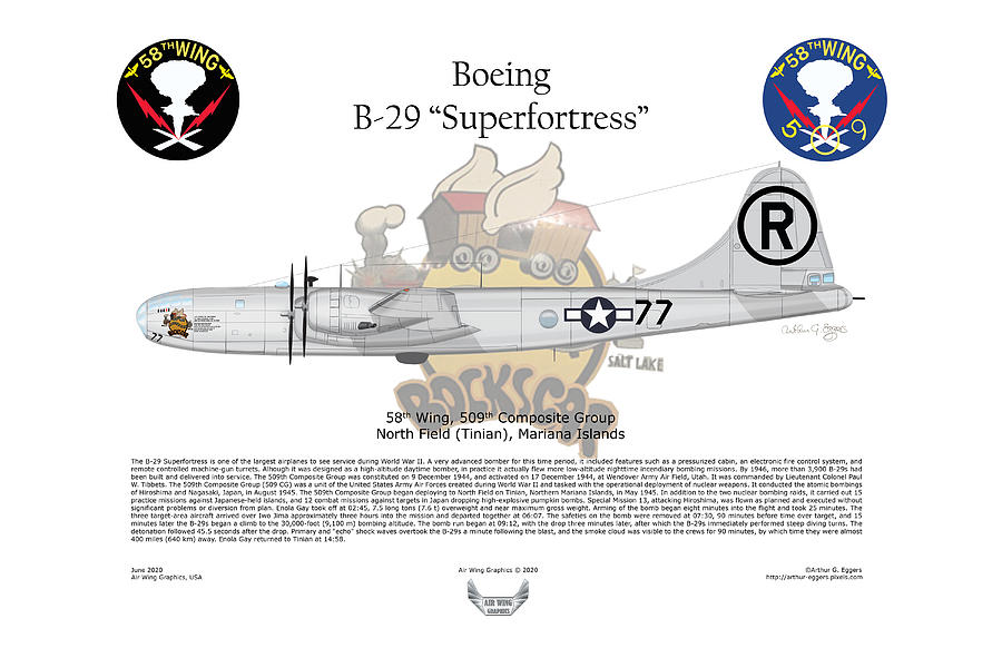 Boeing B-29 Superfortress BOCKS CAR Digital Art by Arthur Eggers