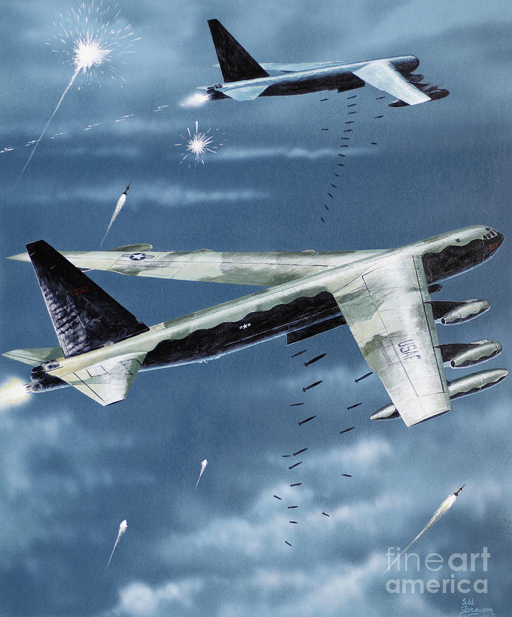 Boeing B-52D Stratofortress Painting by Steve Ferguson