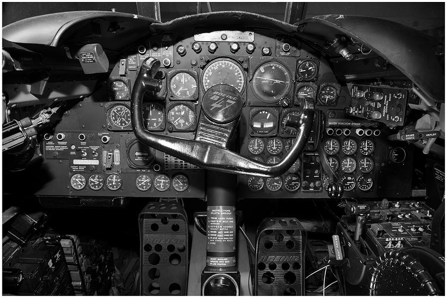 Boeing B47 Cockpit Photograph by Chris Smith