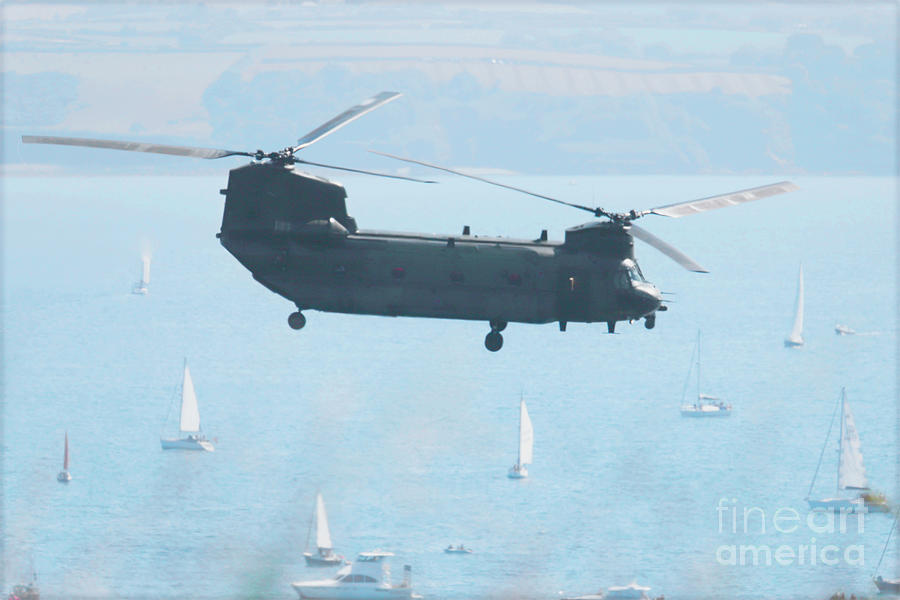  Boeing CH-47 Chinook Over Falmouth Bay Photograph by Terri Waters