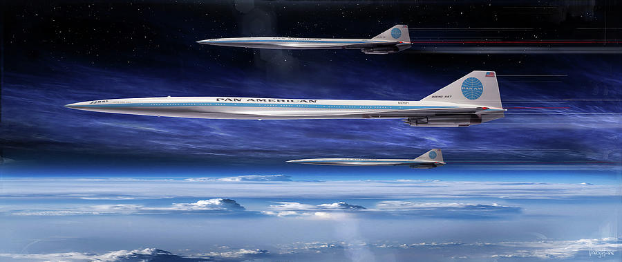 Boeing SST - Fleet Digital Art by James Vaughan
