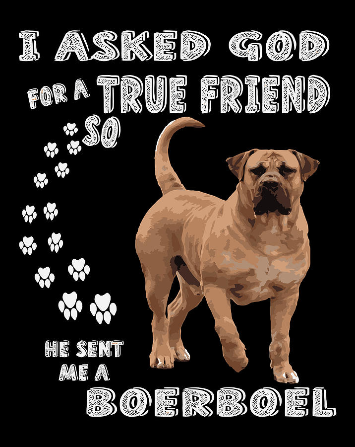 Boer Boel Dog Mom Dad Gifts South African Mastiff Boerboel Drawing by