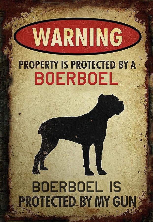 Boerboel Warning Digital Art