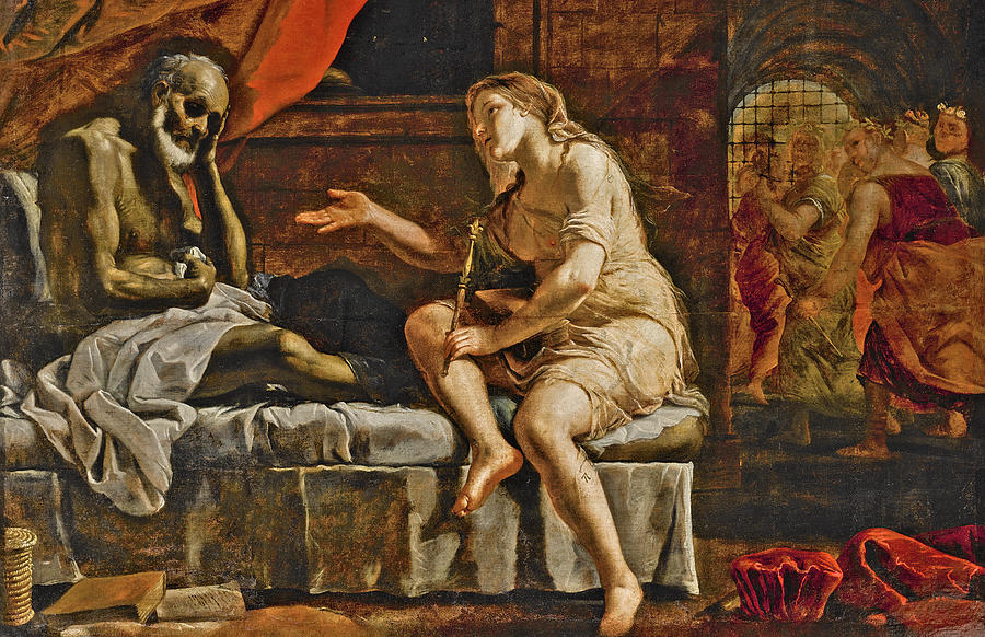 Boethius and Philosophy Painting by Mattia Preti