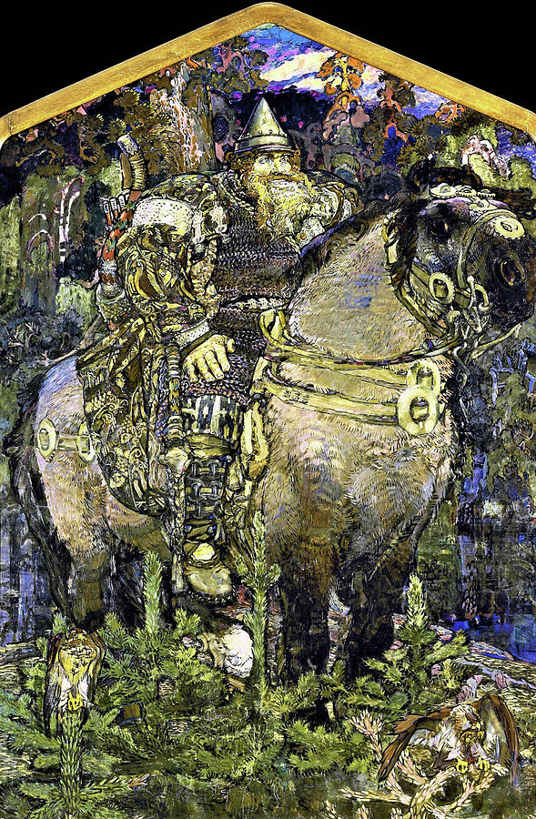 Knight Painting - Bogatyr - Digital Remastered Edition by Mikhail Vrubel
