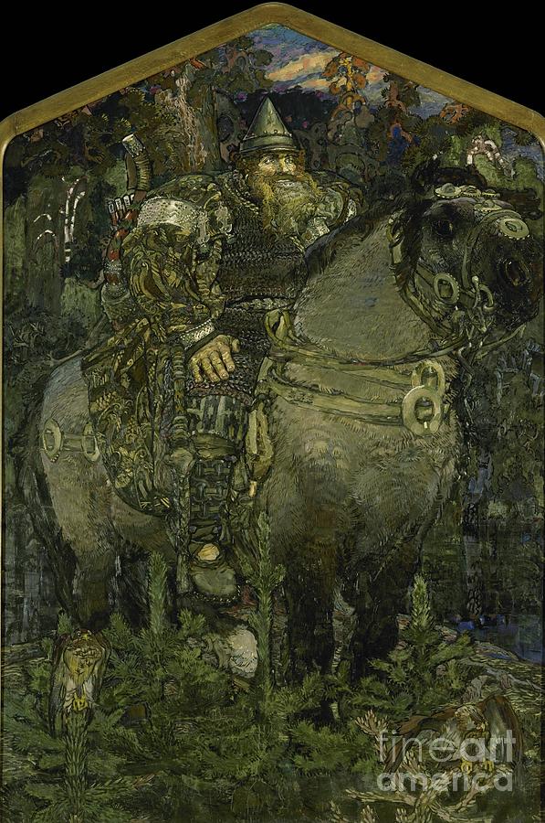 Knight Painting - Bogatyr Mikhail Vrubel1898 by Artistic Rifki