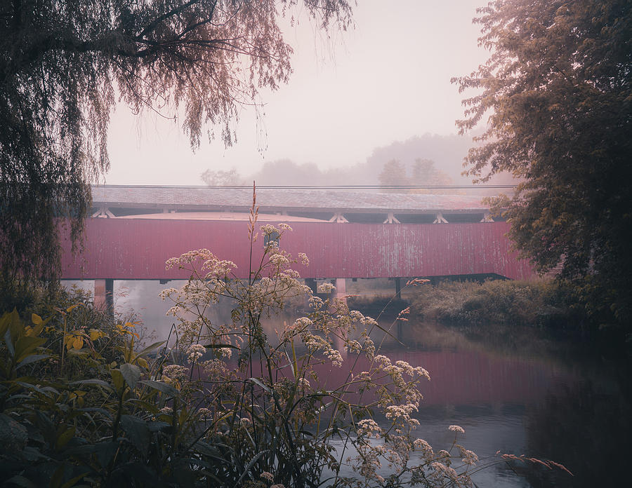 Bogert Bridge Over A Misty Little Lehigh Creek Photograph by Jason Fink
