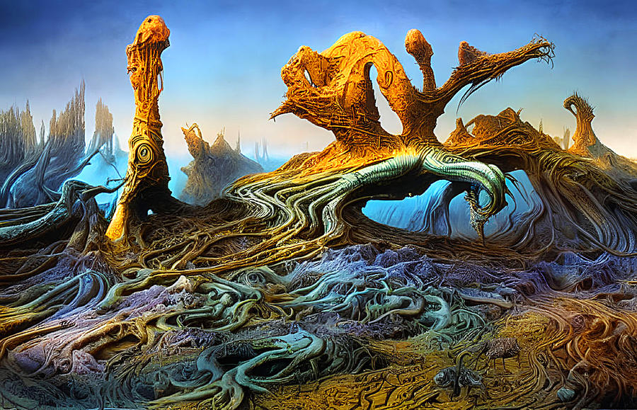 Bogomil Fantasy Landscape Digital Art by Otto Rapp
