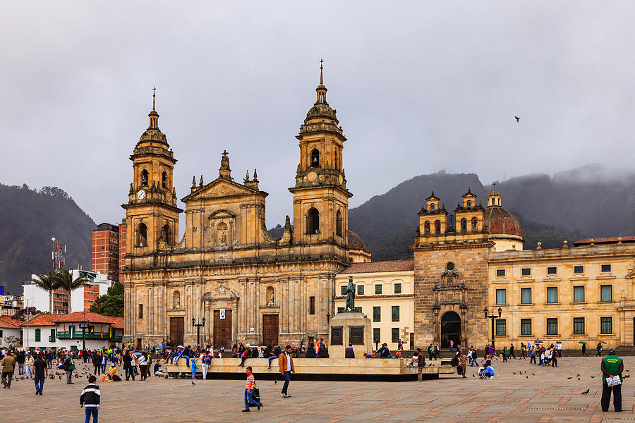 Bogota, Colombia - Plaza Bolivar Classical Spanish Colonial Architecture Photograph by ChandraDhas
