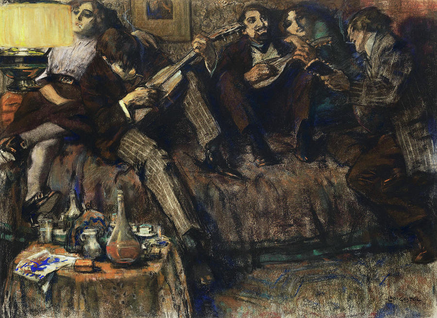 Boheme  painting in high resolution by Leo Gestel. Original from The Rijksmuseum. Digitally enhanced Painting by MotionAge Designs