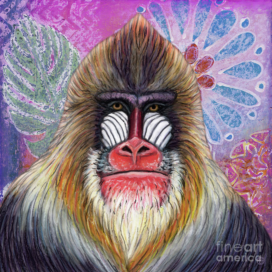 Bohemian Mandrill Tapestry Painting by Amy E Fraser