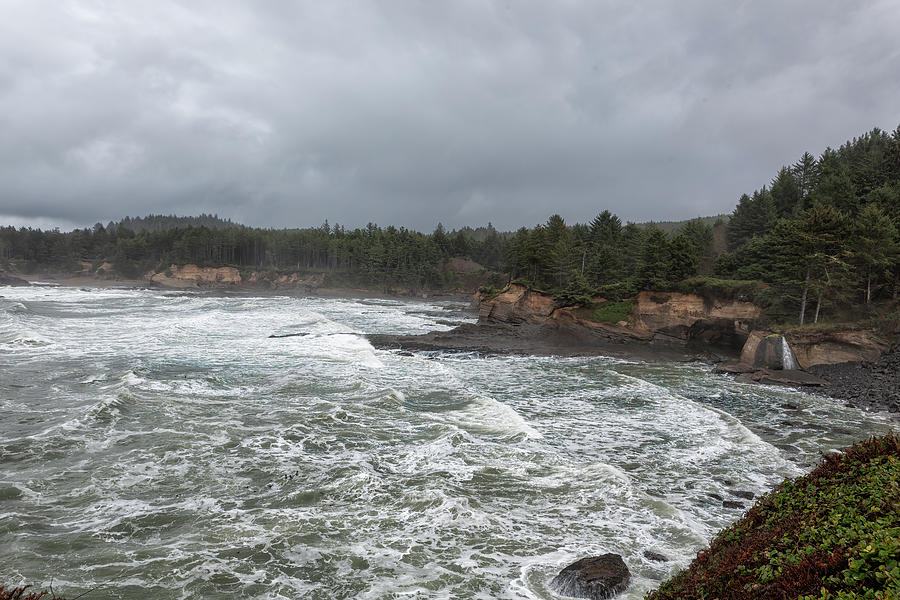 Boiler Bay on a Winters Day Photograph by Belinda Greb