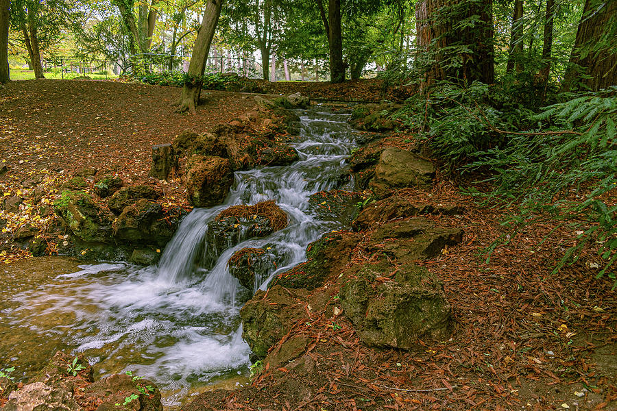 Bois de Boulogne Waterfall Photograph by Steven Richman