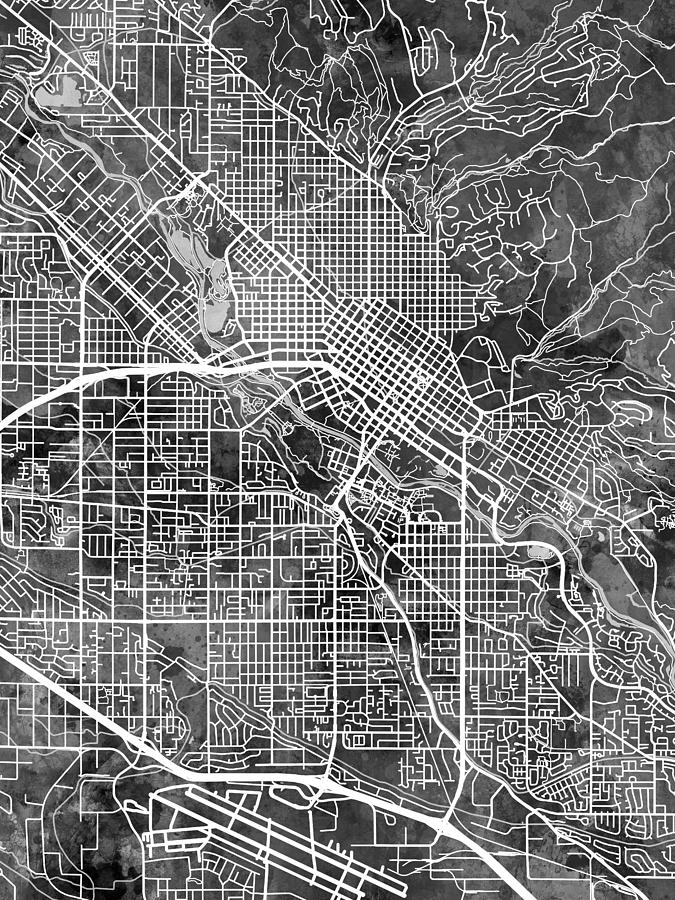 Boise Idaho City Street Map #55 Digital Art by Michael Tompsett
