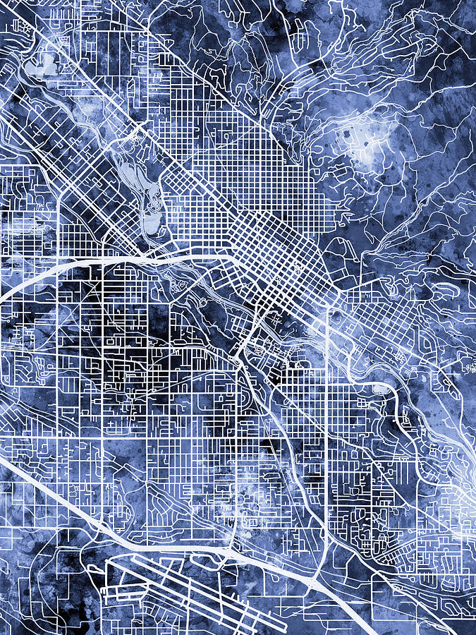 Boise Idaho City Street Map #57 Digital Art by Michael Tompsett