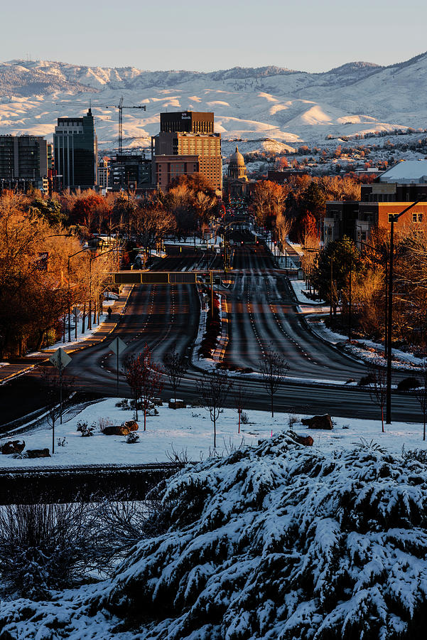 Boise Idaho in winter Photograph by Vishwanath Bhat