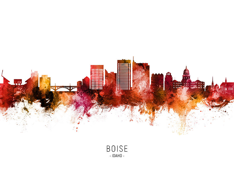 Boise Idaho Skyline #00 Digital Art by Michael Tompsett - Fine Art America