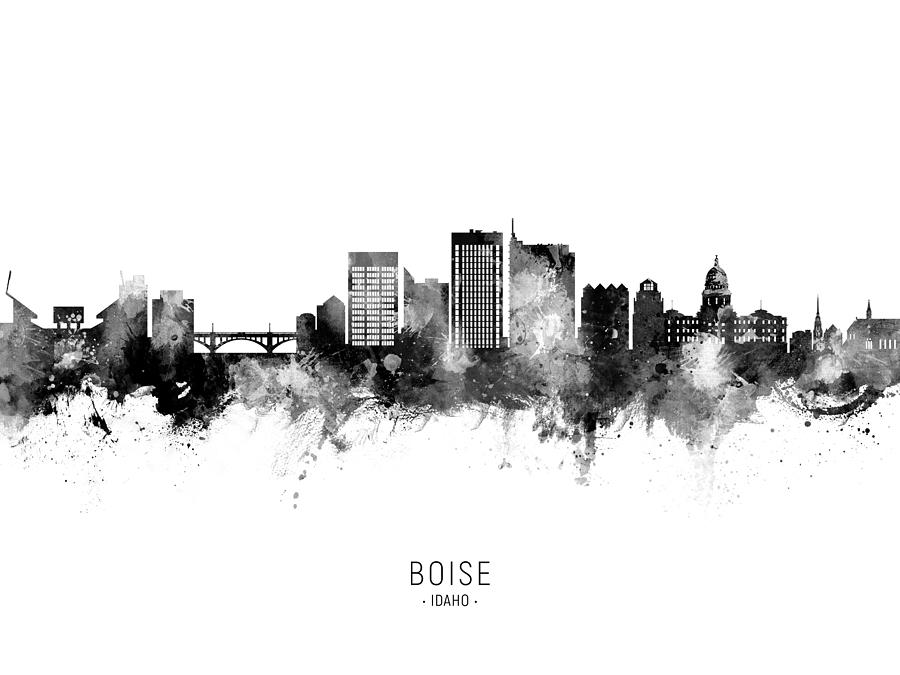 Boise Idaho Skyline #46 Digital Art by Michael Tompsett