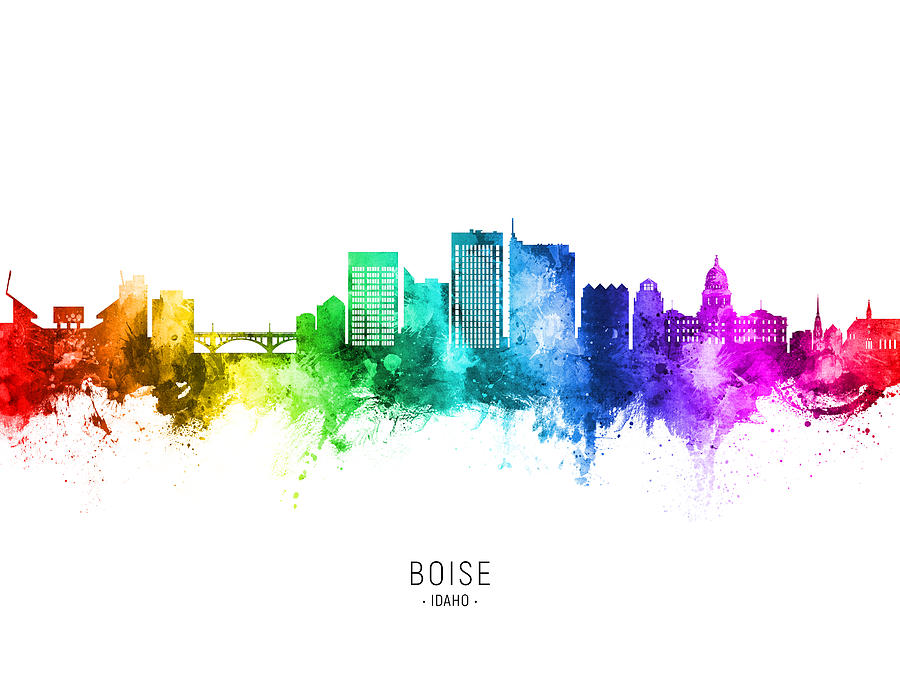 Boise Idaho Skyline #49 Digital Art by Michael Tompsett